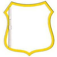 Crest shaped dry erase memo board with marker.... from ASI 67620 Lion Circle...