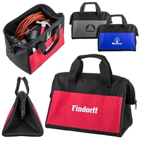 600 denier tool bag with exterior pockets, internal framing and webbed......