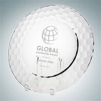 Honeycomb Glass Charger Plate given in honor of excellence, achievement or......