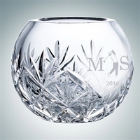 Small Catalina bowl that's mouth-blown and hand-cut with artful design.......