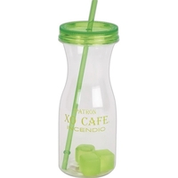 BPA free, acrylic 30 oz. carafe style bottle with 8 colored... from ASI 40261...