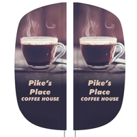 3' x 8' Custom Double Sided Flutter Flag