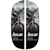 3' x 12' Custom Double Sided Flutter Flag