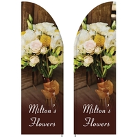 3' x 10' Custom Double Sided half drop flag made of... from ASI 80228 Quinn