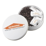 Glad Tidings Tin filled English Butter Toffee & Choc Almonds