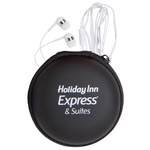 Round EVA Case w/ Microphone Earphones