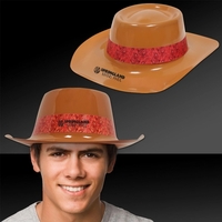 Brown cowboy hat made of plastic with an imprintable band.... from ASI 42016...