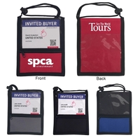 Dual Sided Badge Neck Wallet with Front Pocket