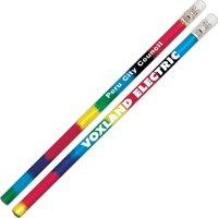 Rainbow Foil Pencil with white eraser and gold ferrule.... from ASI 68850...