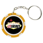 6 Stripe Poker Chip Keychain