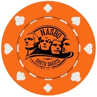 Suited Style Poker Chip with 1 Side Imprint (10 Colors)