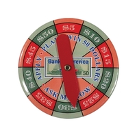 Spinner button, metal shell and metal backing with full safety pin... from...