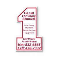 Stock vinyl number one shape magnet with plastic coating.... from ASI 93520...