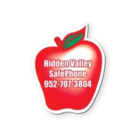 Apple Shape Vinyl Magnet 2 1/4" x 2"