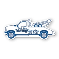 Stock tow truck shape vinyl magnet.... from ASI 93520 Ventura Inc