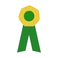 4 1/2" Rosette 10" long with 2 streamers