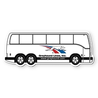 Bus shaped vinyl magnet protected with plastic coating.... from ASI 93520...