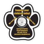 11 1/2" x 1.5" Paw Shape Car Magnet