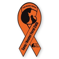 Custom imprinted 30 mil awareness ribbon shape magnet with full cover... from...