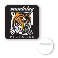 2" Square Full Color Chipboard Button