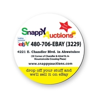 Stock round vinyl magnet with plastic coating.... from ASI 93520 Ventura Inc