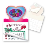 2" x 3" Heart Shape Stick'em Calendar Pad