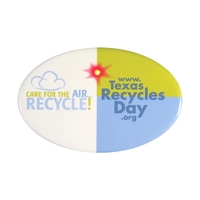 Oval blinking LED button laminated with clear mylar film and on/off... from...