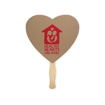 Heart Shape Recycled Hand Fan Sandwich Style