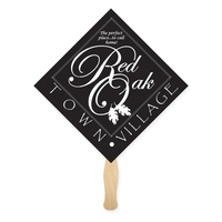 Diamond Shape Full Color Hand Fan 2 Sided