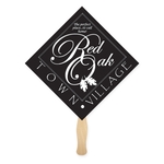 Diamond Shape Full Color Hand Fan 2 Sided