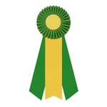 4" Rosette 11" long with 3 streamers