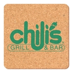 4" Square Solid Cork Coaster