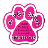 Paw shape 5" x 5" vinyl, 30 mil bumper car sign... from ASI 93520 Ventura Inc