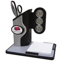 Memo pad and pen holder clock.... from ASI 93520 Ventura Inc