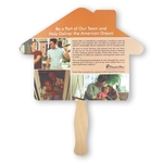 House Shape Full Color 1 Sided Hand Fan