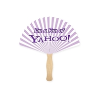 Round Triangle Shape Full Color Hand Fan 2 Sided
