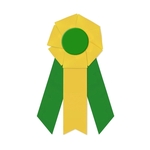 4 1/2" Rosette 10" long with 3 streamers