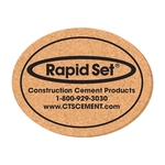 3 1/2" x 4 1/2" Oval Solid Cork Coaster