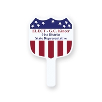 Shield Shape Rally Fan Corrugated Plastic