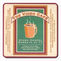 4" Square Hard Top Coaster Rubber Lined 1/16