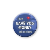 One piece round blinking LED button laminated with ultra clear mylar... from...