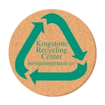 3 1/2" Round Solid Cork Coaster