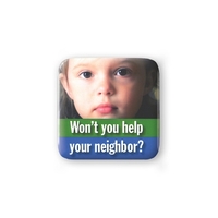 2" Full color, round square button.... from ASI 93520 Ventura Inc