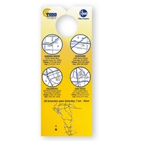 Door hanger with universal door knob opening at the top.... from ASI 93520...