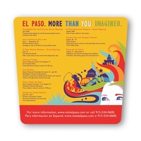 Tapered stickless hand fan printed on 16 point coated board stock.... from...