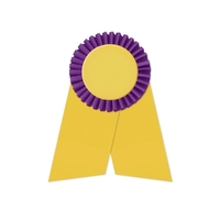 2 1/2" Rosette 4 1/2" long with 2 streamers