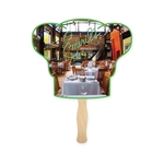 Chef Hat Shape Full Color Hand Fan 2 Sided