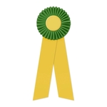 4" Rosette 11" long with 2 streamers