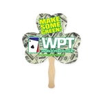 Clover 3 Shape Full Color 1 Sided Hand Fan