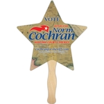 Star Shape Full Color Hand Fan 2 Sided